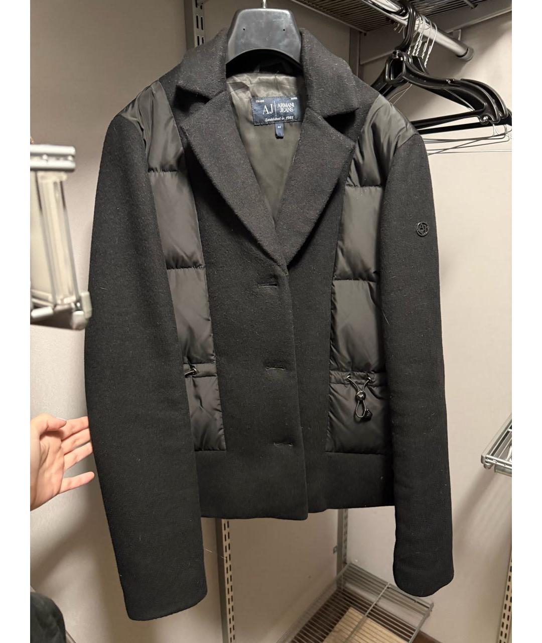 ARMANI JEANS Черная шерстяная куртка, фото 7