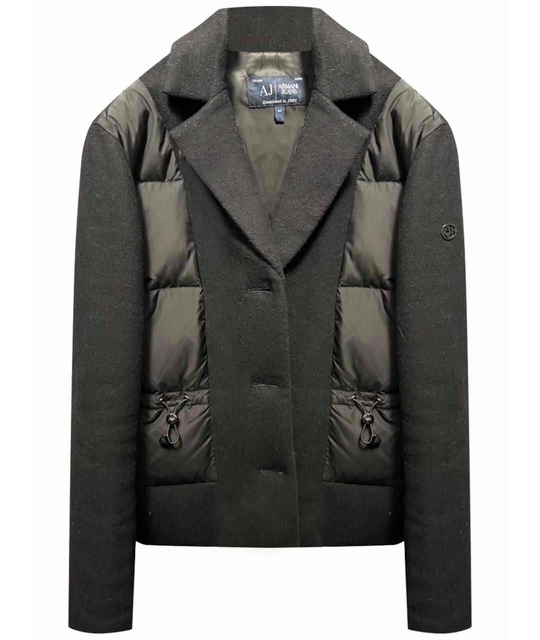 ARMANI JEANS Черная шерстяная куртка, фото 1