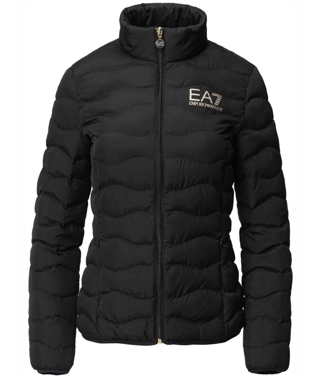 EA7 Черная полиэстеровая куртка, фото 1