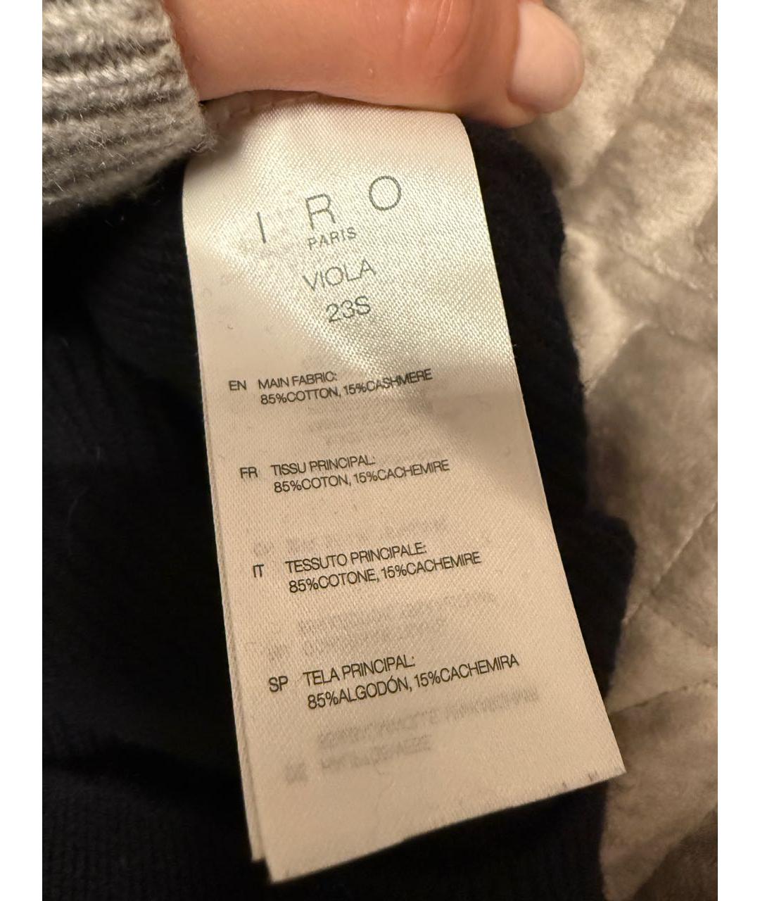 IRO Черный хлопковый джемпер / свитер, фото 5