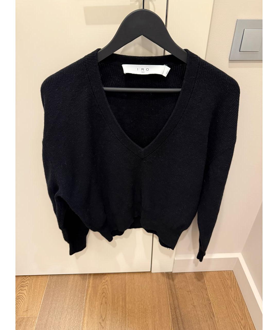 IRO Черный хлопковый джемпер / свитер, фото 2