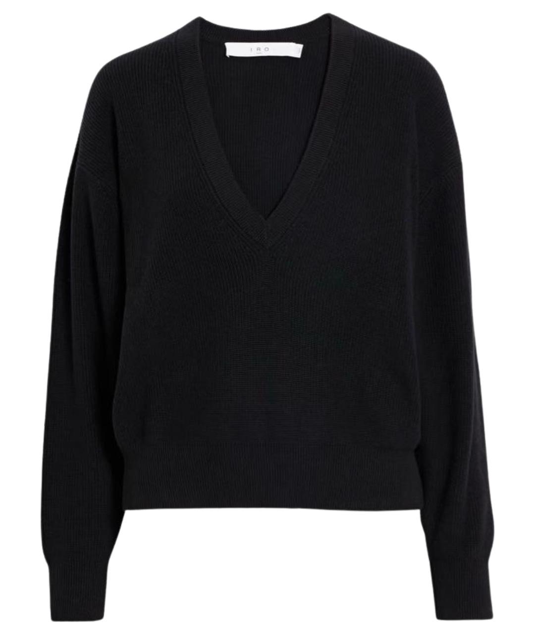 IRO Черный хлопковый джемпер / свитер, фото 1