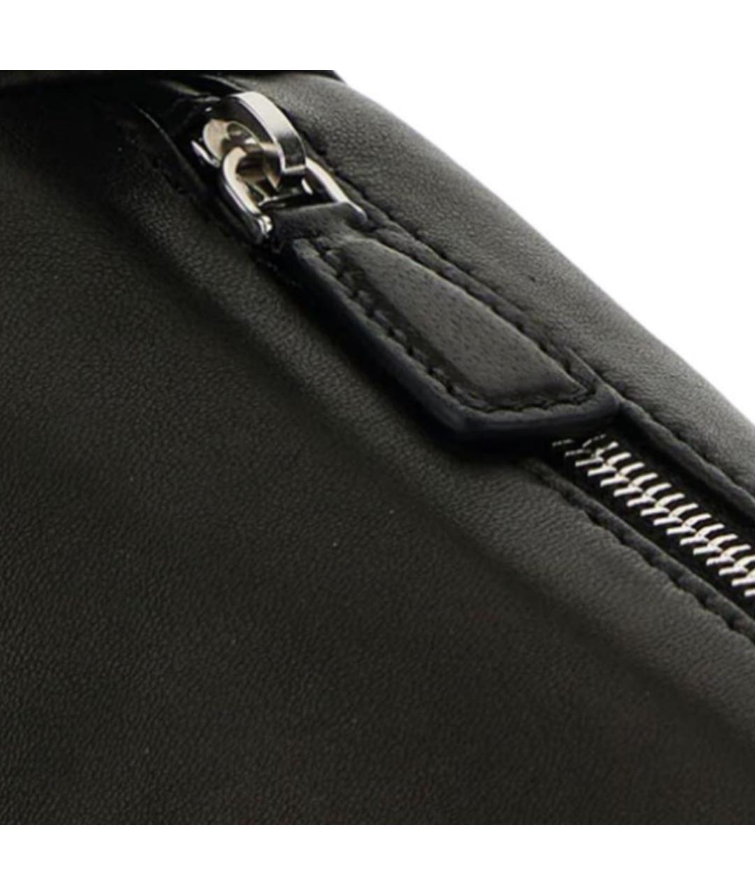 THE ROW Черная кожаная сумка с короткими ручками, фото 4