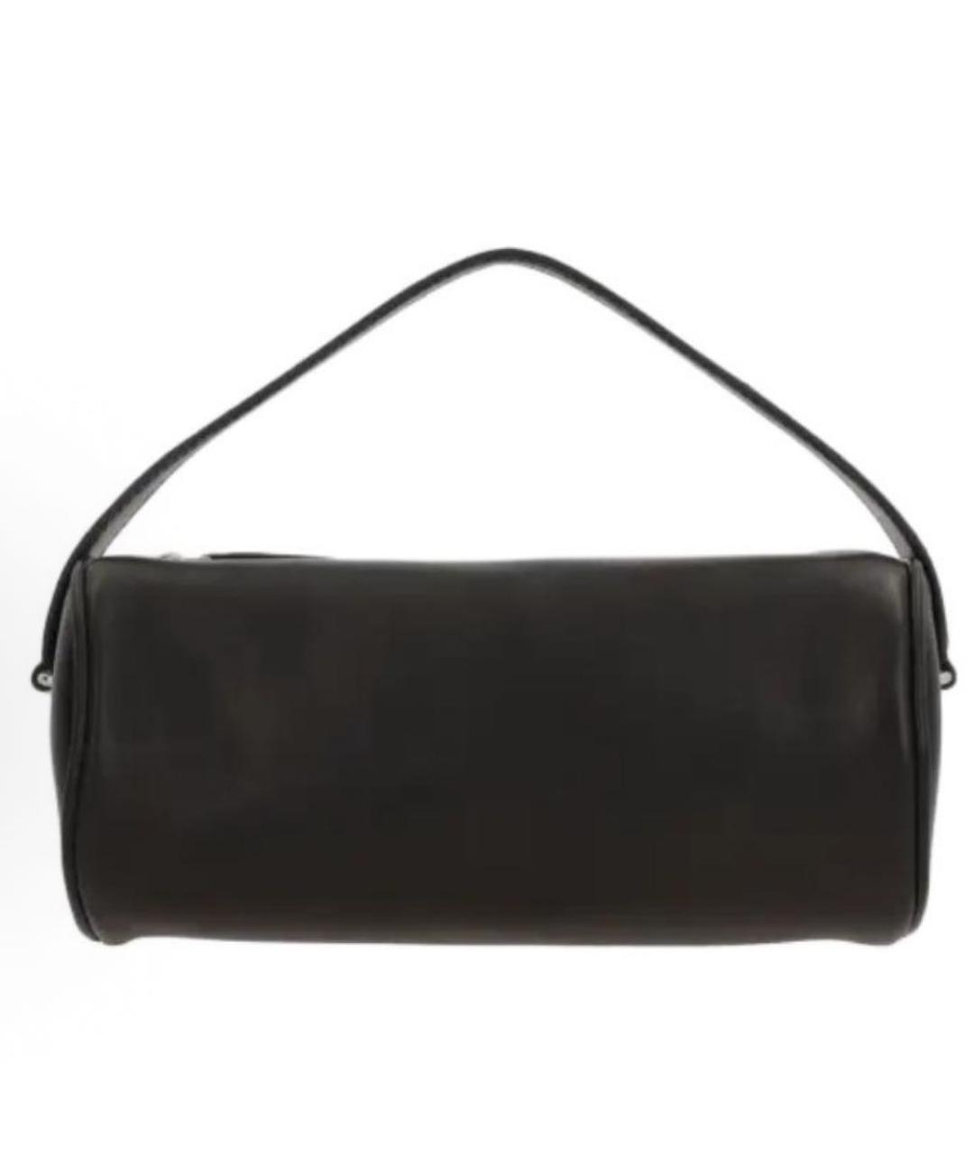 THE ROW Черная кожаная сумка с короткими ручками, фото 9