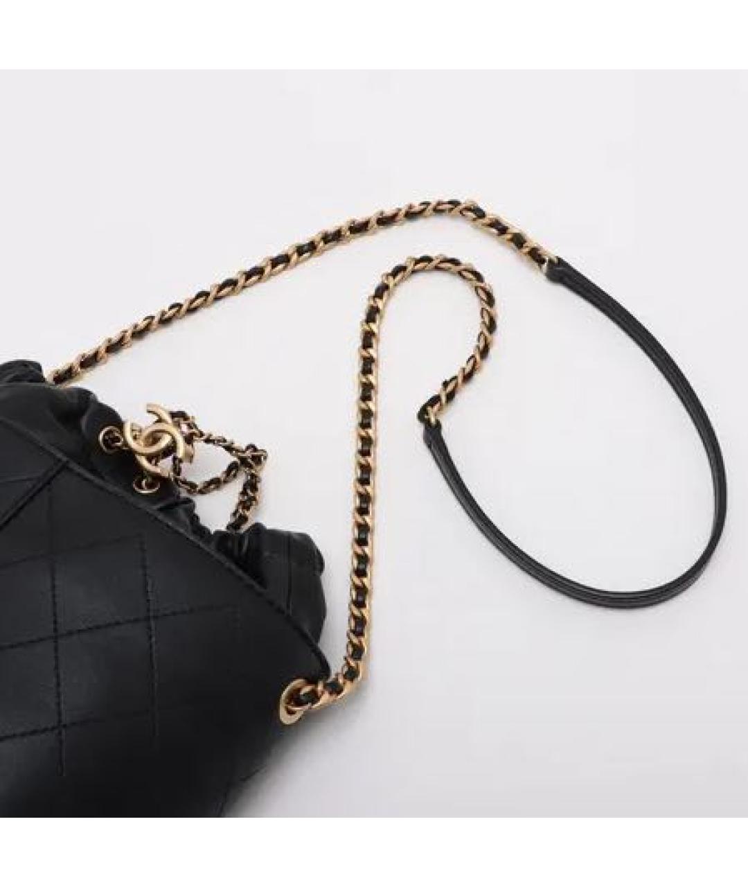 CHANEL Черная кожаная сумка через плечо, фото 2