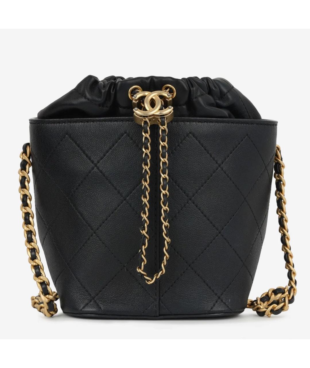 CHANEL Черная кожаная сумка через плечо, фото 9