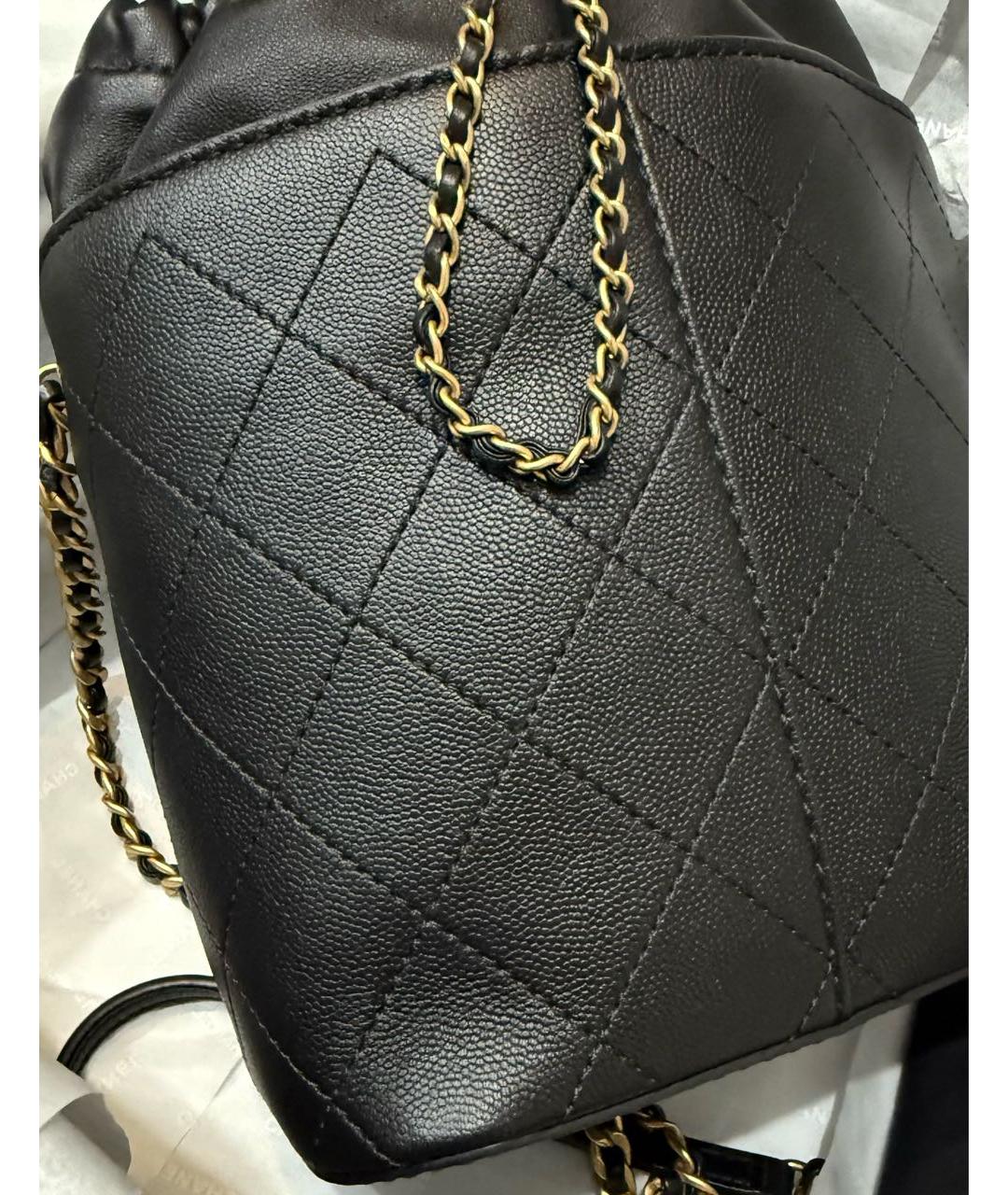 CHANEL Черная кожаная сумка через плечо, фото 7