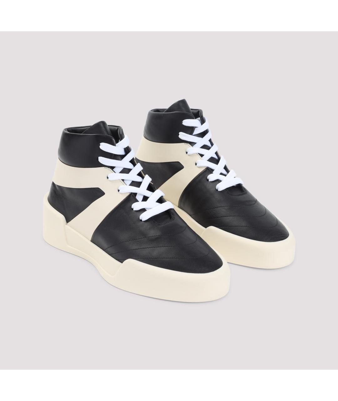 FEAR OF GOD Черные кожаные низкие кроссовки / кеды, фото 3