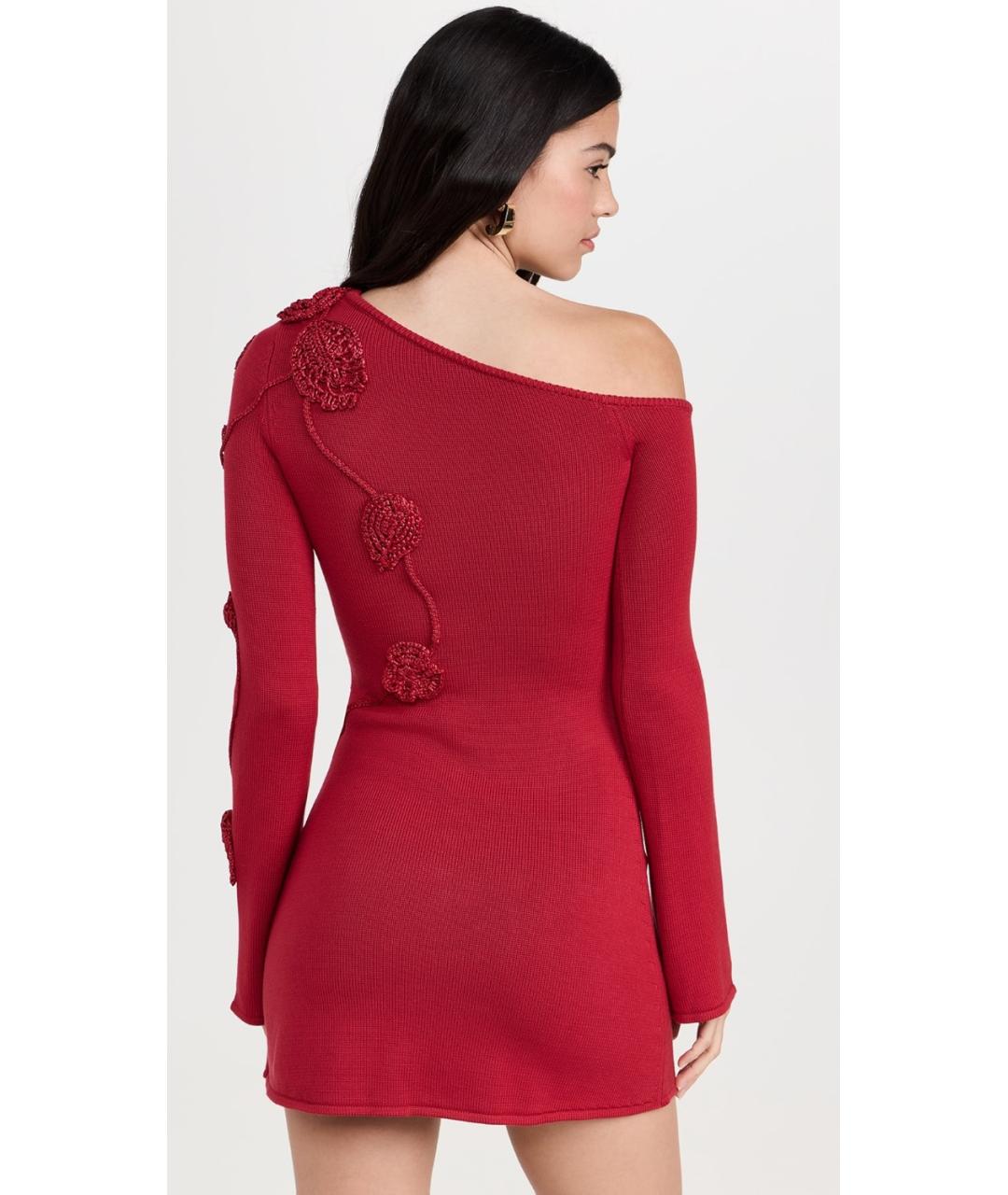 CULT GAIA Красное полиэстеровое коктейльное платье, фото 4