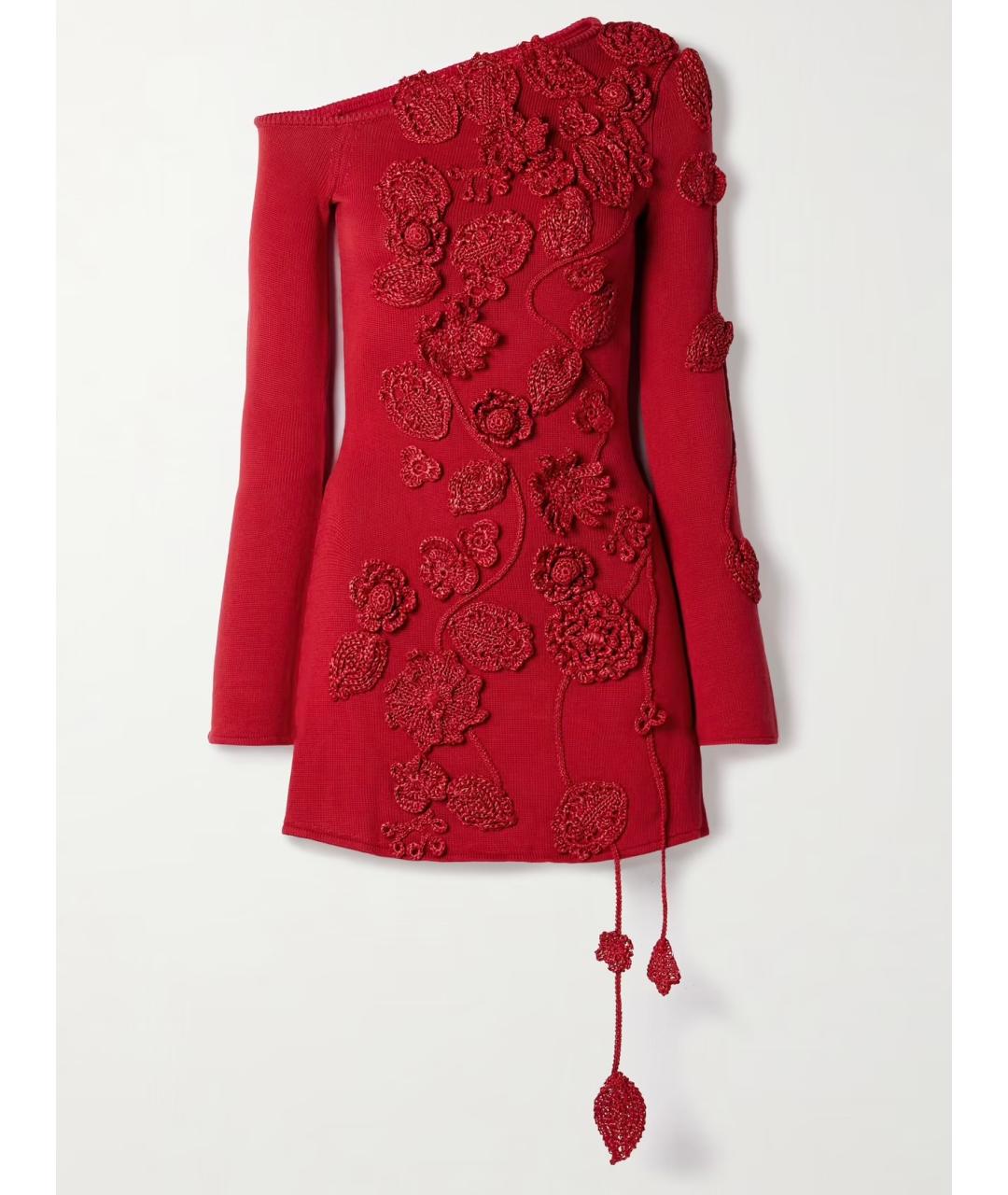 CULT GAIA Красное полиэстеровое коктейльное платье, фото 10