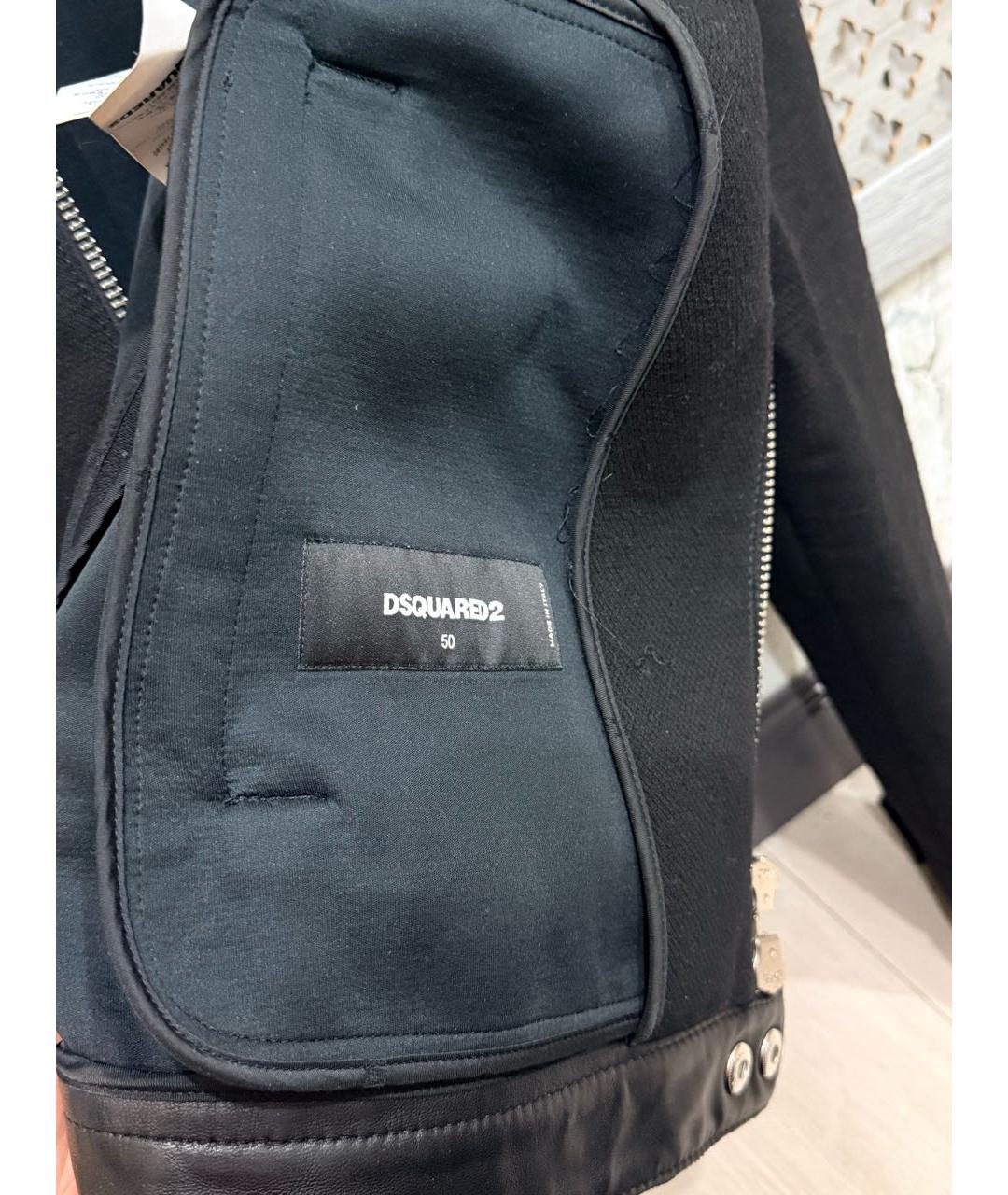 DSQUARED2 Черная шерстяная куртка, фото 3