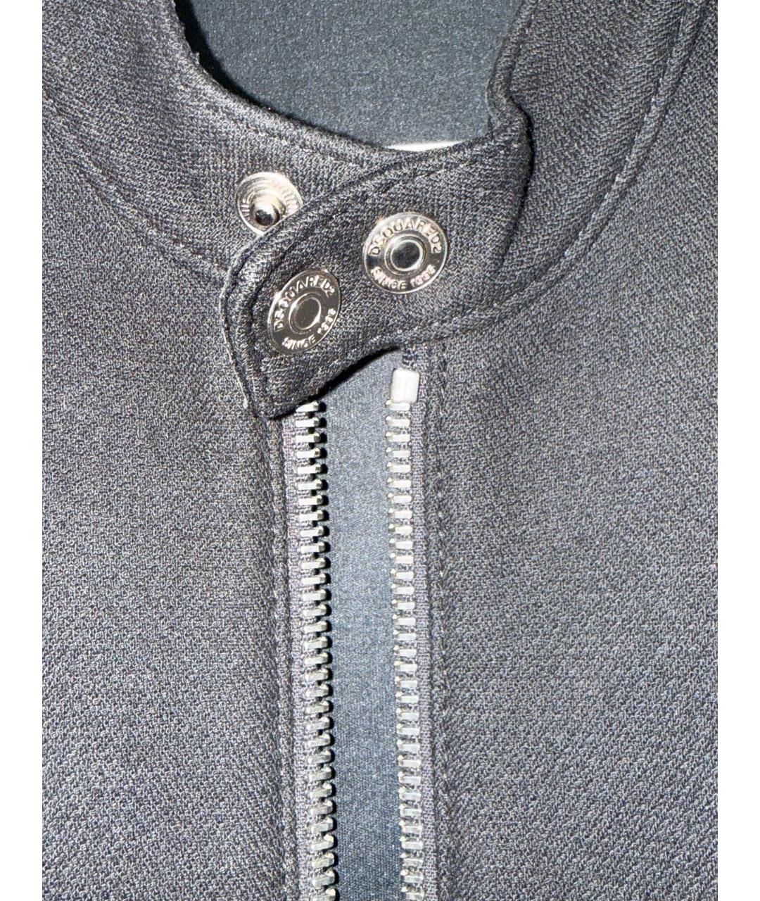 DSQUARED2 Черная шерстяная куртка, фото 7