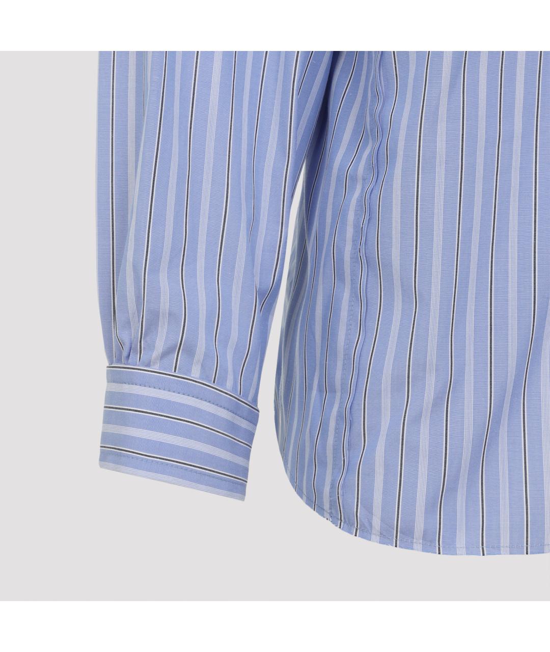 MAISON MARGIELA Синяя хлопковая кэжуал рубашка, фото 4