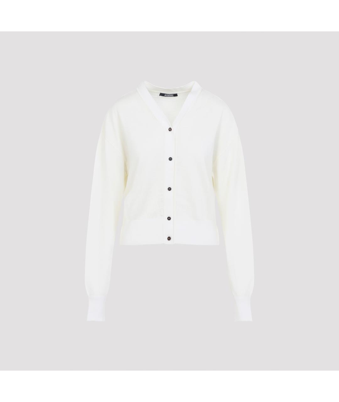 JACQUEMUS Белый шерстяной кардиган, фото 2