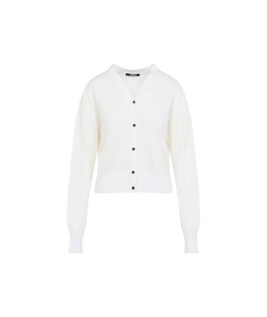 JACQUEMUS Белый шерстяной кардиган, фото 1