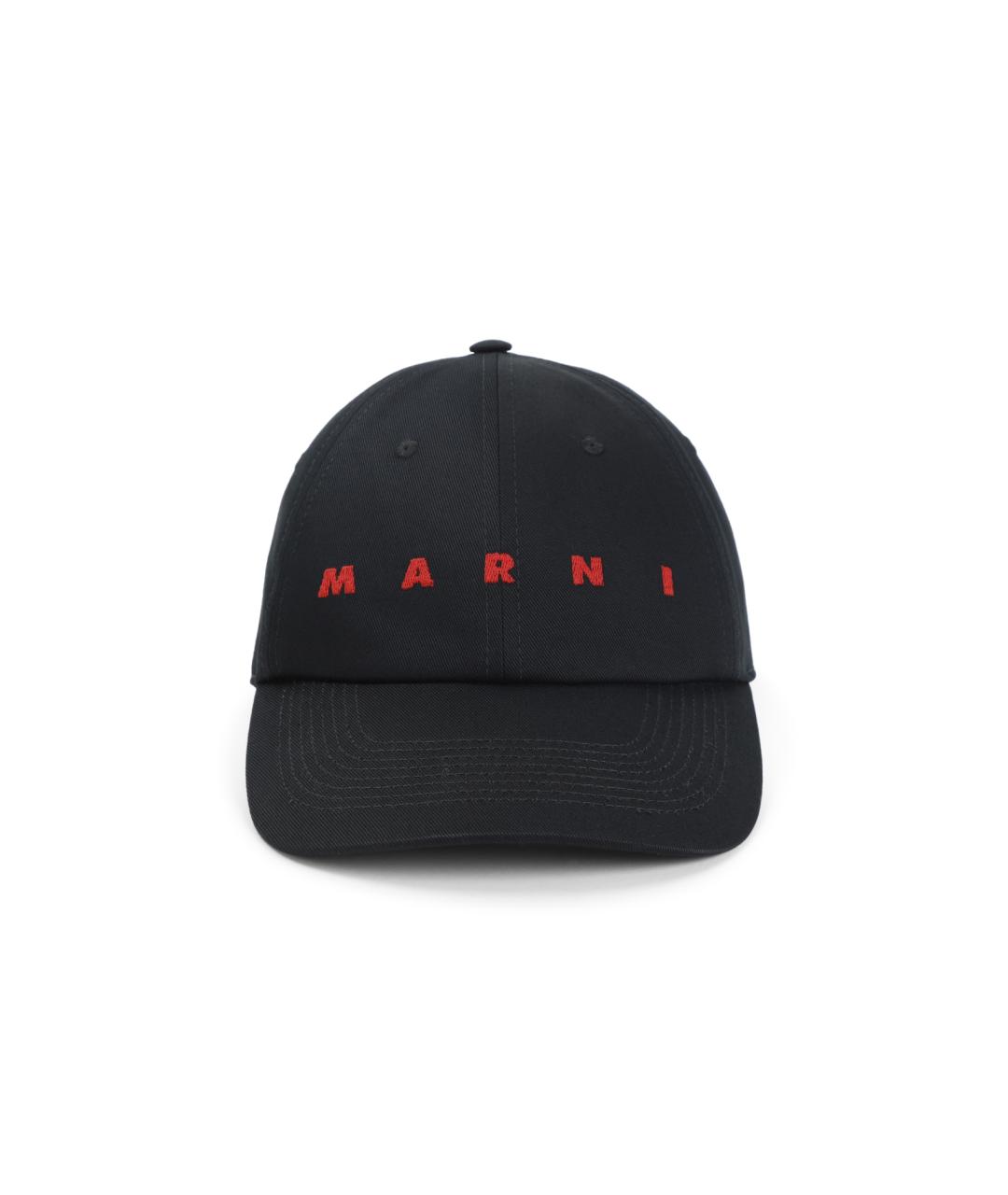 MARNI Черная хлопковая кепка/бейсболка, фото 1