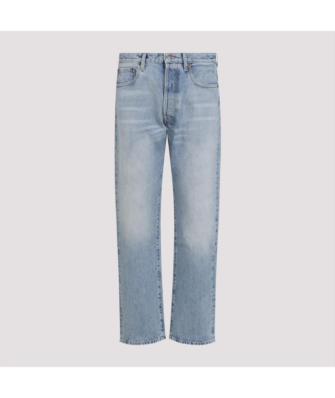 VALENTINO Голубые хлопковые прямые джинсы, фото 2