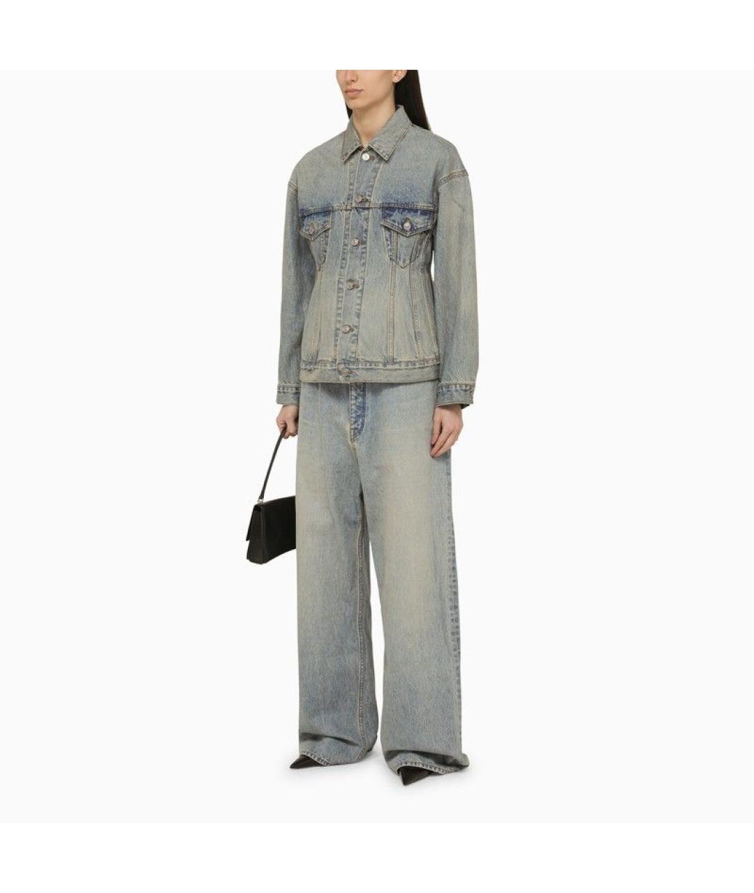 BALENCIAGA Синяя хлопковая куртка, фото 2