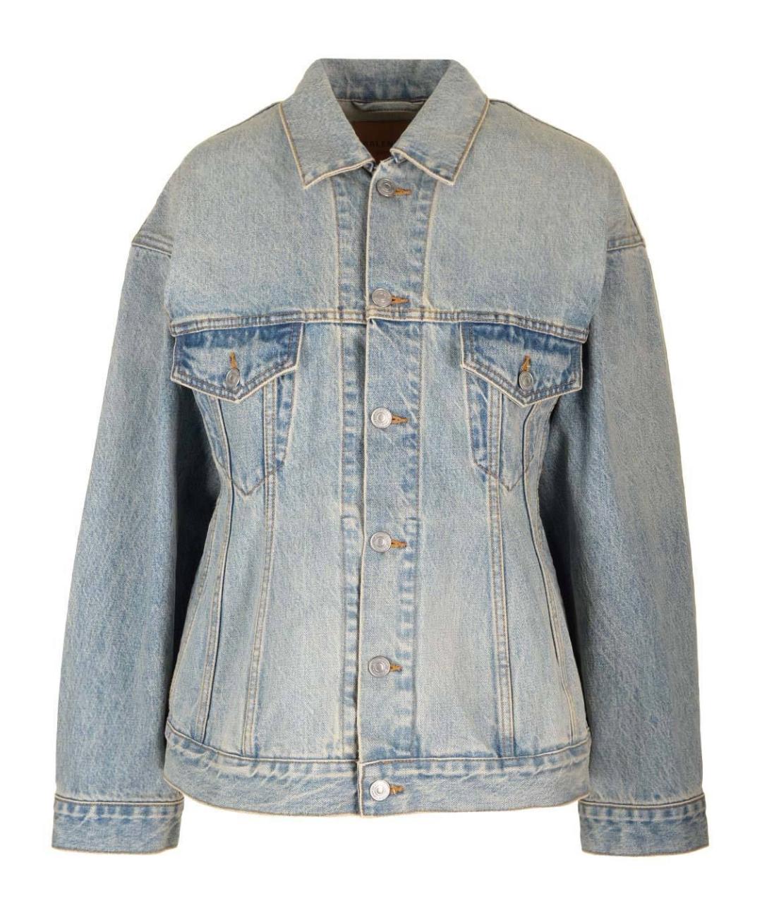 BALENCIAGA Синяя хлопковая куртка, фото 1