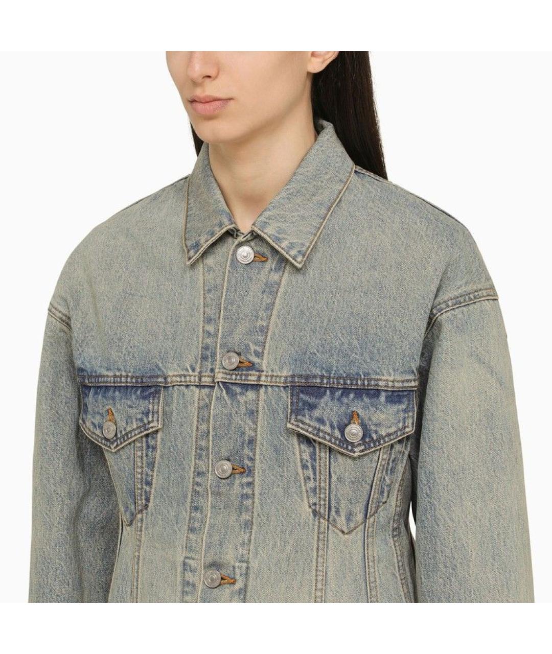 BALENCIAGA Синяя хлопковая куртка, фото 3