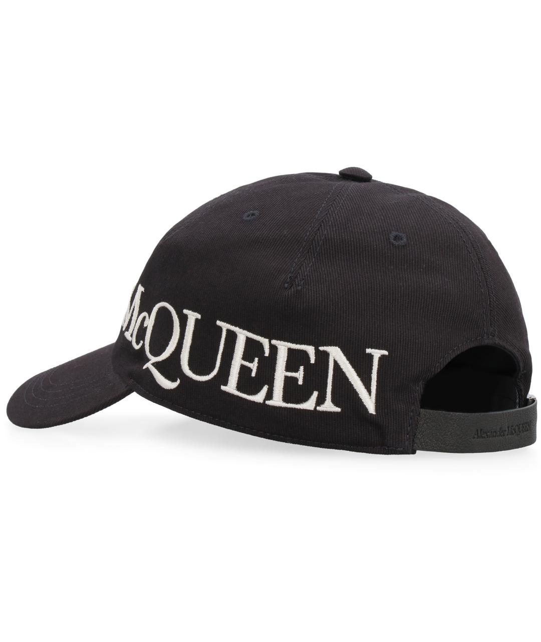 ALEXANDER MCQUEEN Черная хлопковая кепка/бейсболка, фото 2