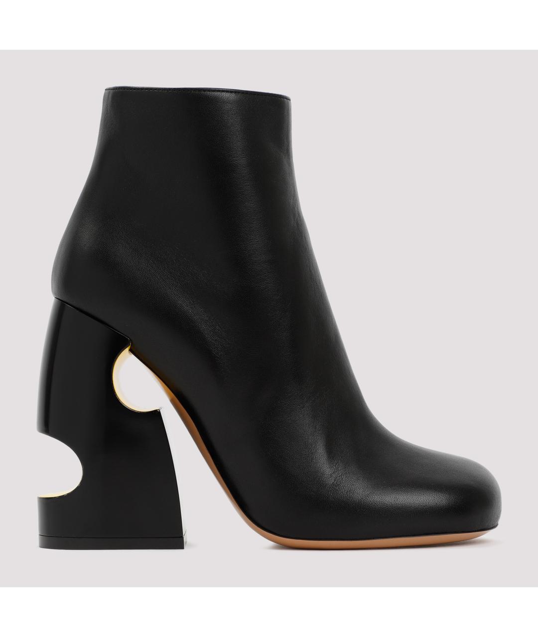 OFF-WHITE Черные кожаные ботильоны, фото 2