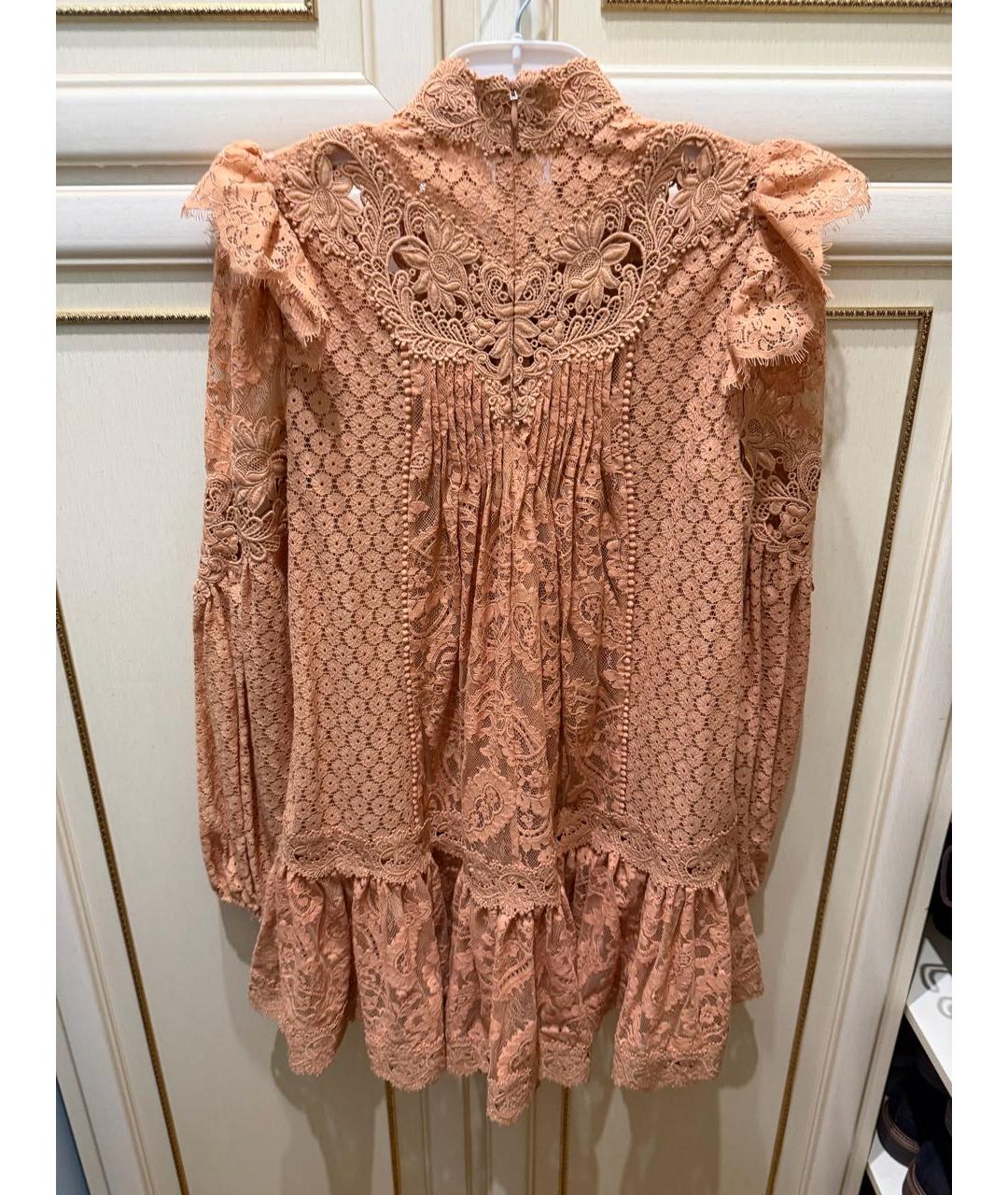 ZIMMERMANN Коралловое хлопко-эластановое коктейльное платье, фото 2