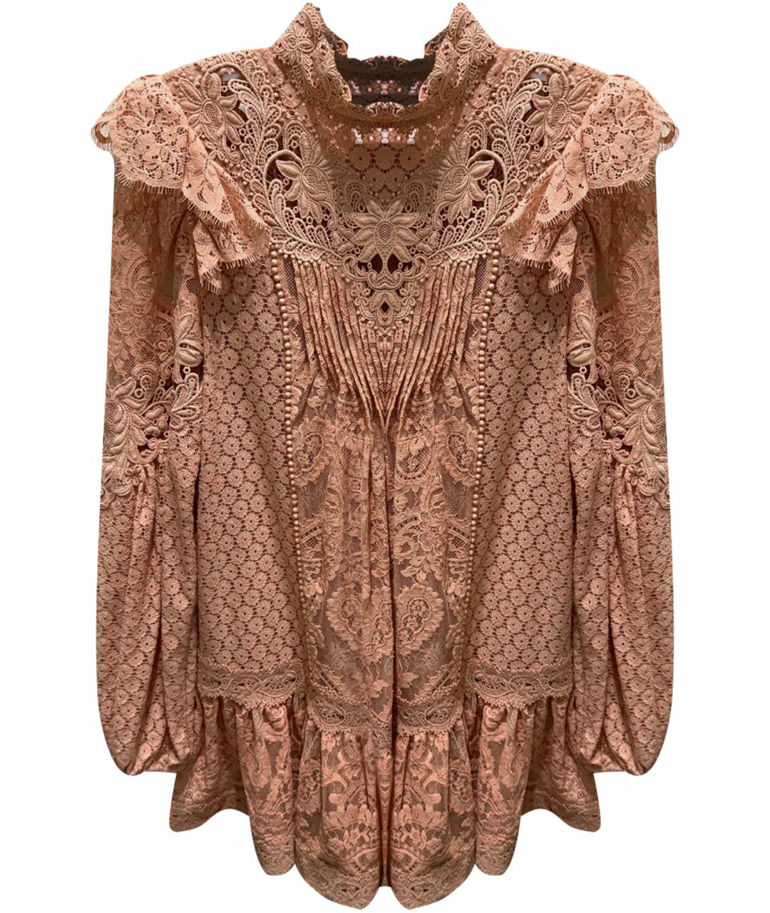 ZIMMERMANN Коралловое хлопко-эластановое коктейльное платье, фото 1