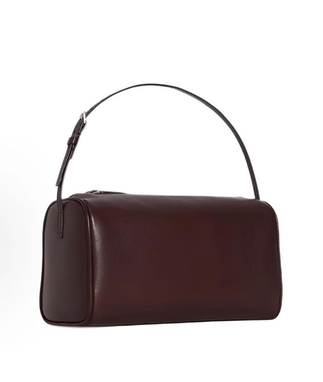 THE ROW Бордовая кожаная сумка с короткими ручками, фото 2