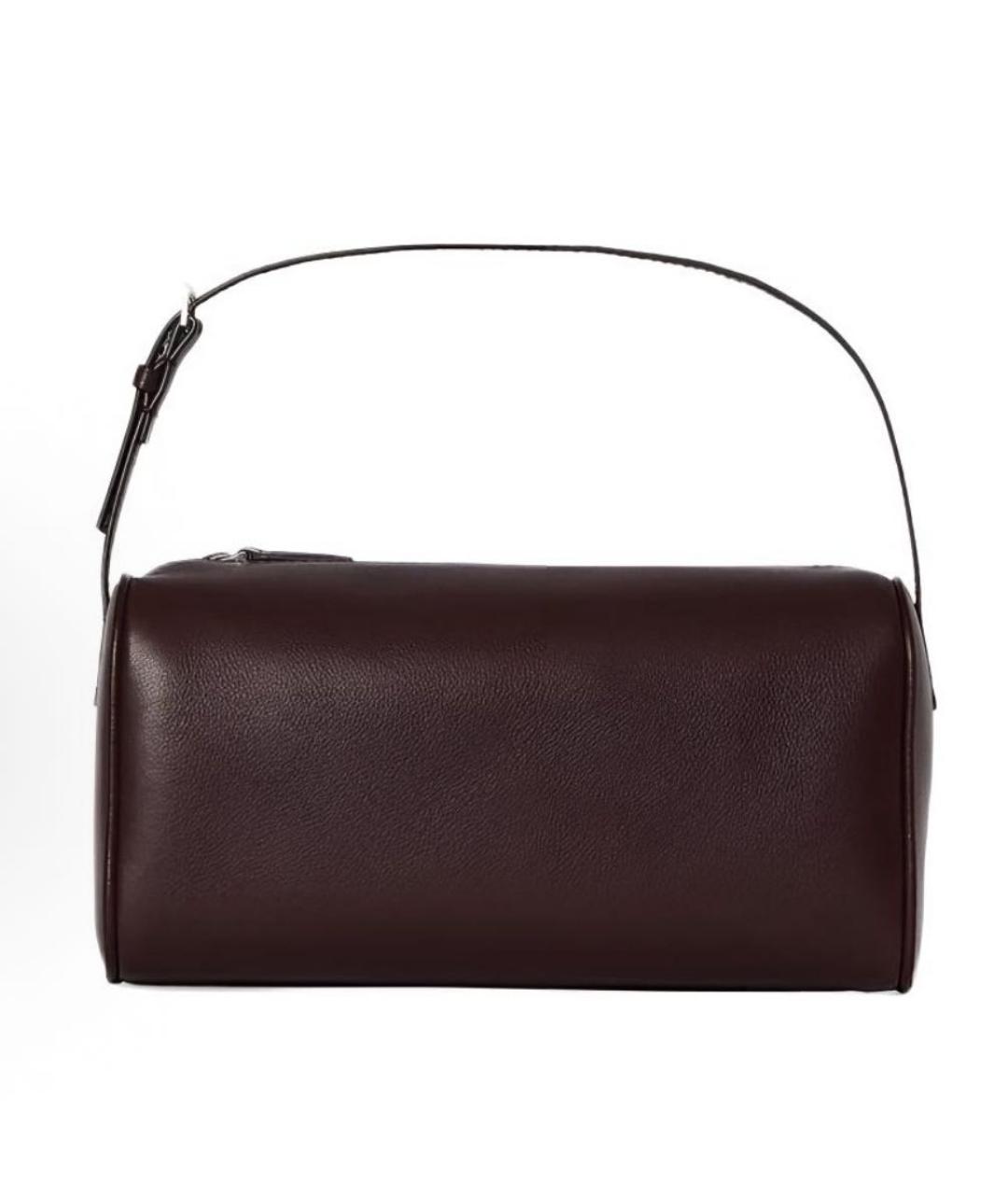 THE ROW Бордовая кожаная сумка с короткими ручками, фото 9