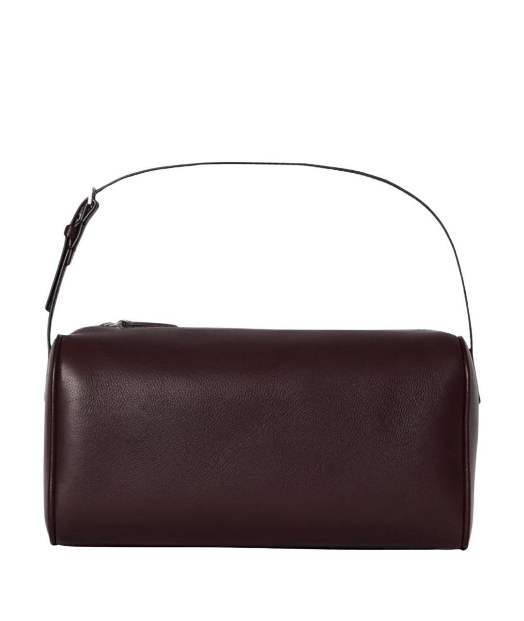 THE ROW Бордовая кожаная сумка с короткими ручками, фото 1