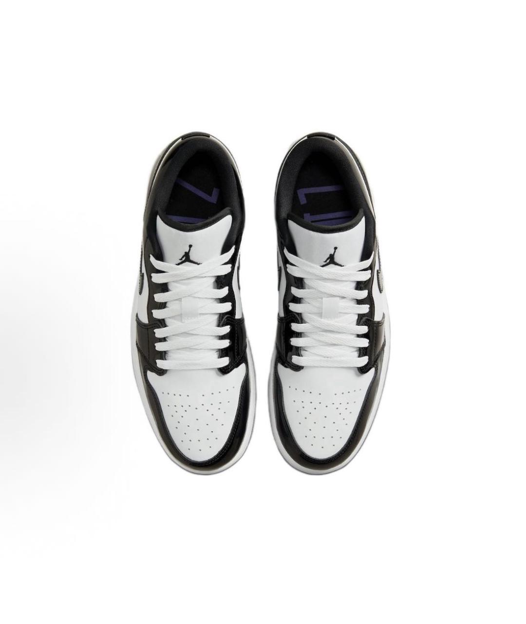 JORDAN Черные низкие кроссовки / кеды из лакированной кожи, фото 2