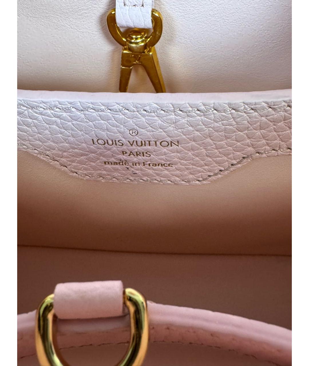 LOUIS VUITTON Розовая кожаная сумка с короткими ручками, фото 7