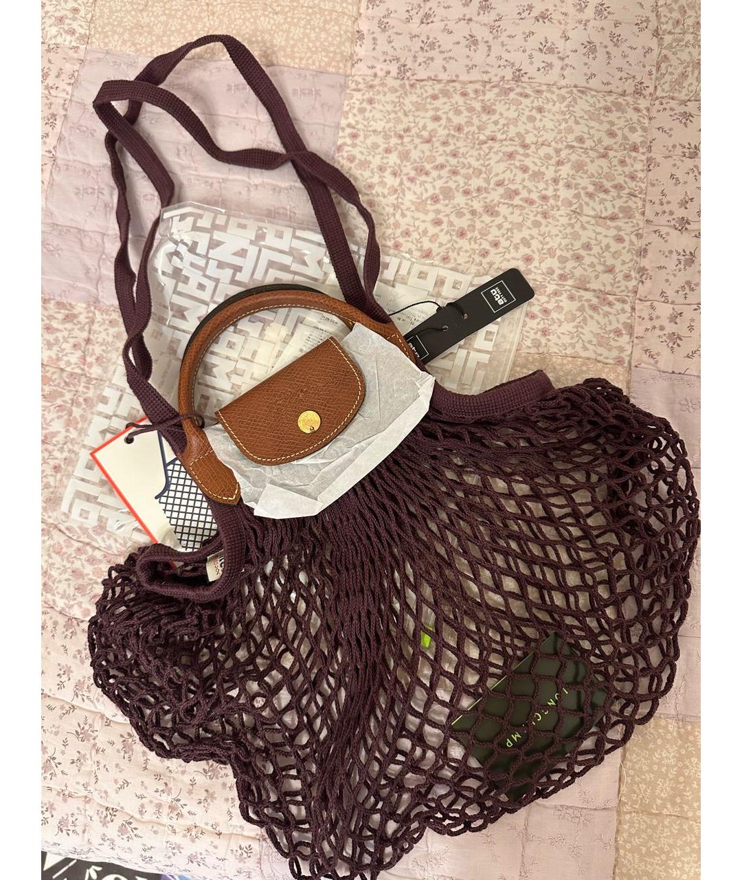 LONGCHAMP Коричневая пелетеная сумка через плечо, фото 3