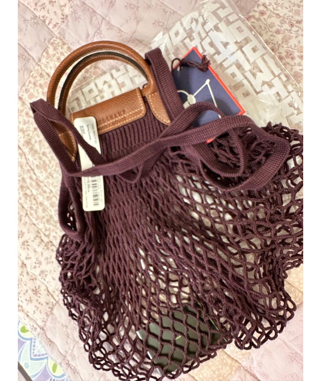 LONGCHAMP Коричневая пелетеная сумка через плечо, фото 4