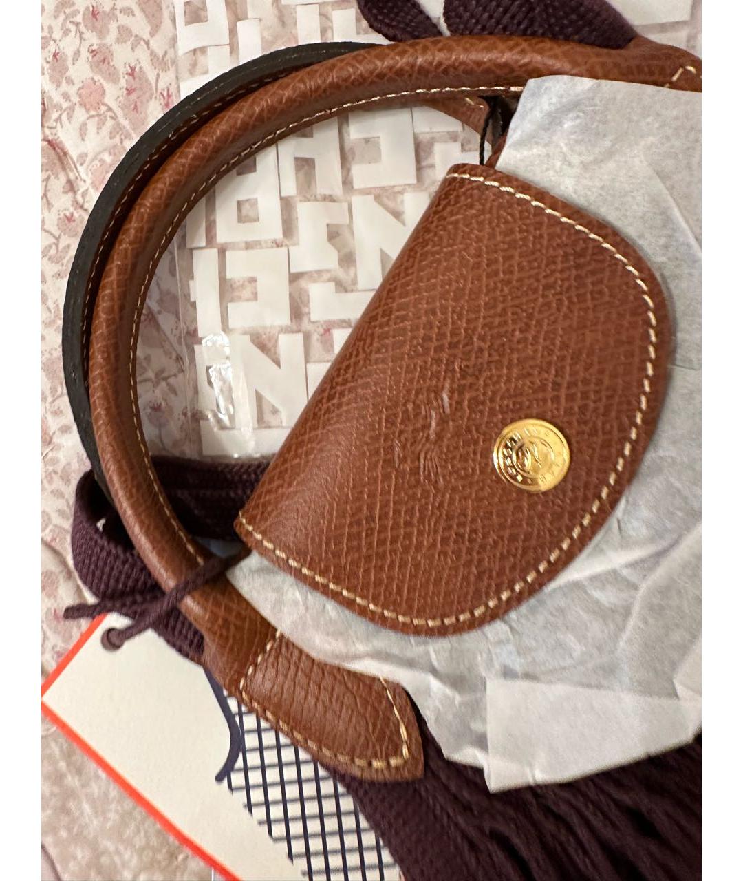 LONGCHAMP Коричневая пелетеная сумка через плечо, фото 6