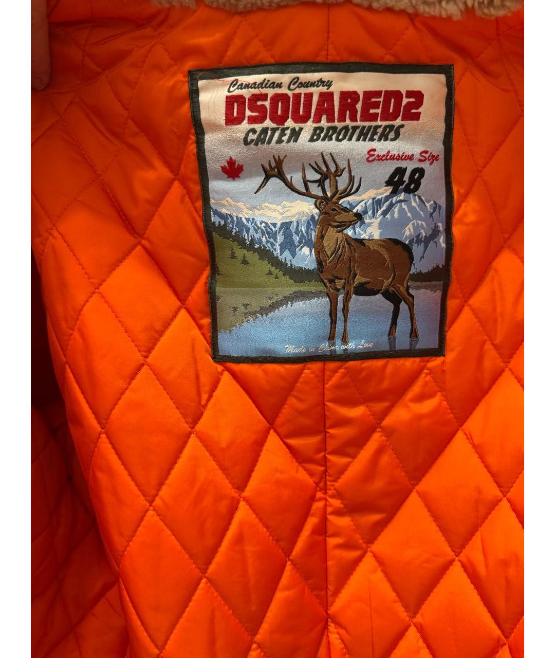 DSQUARED2 Хаки полиуретановая куртка, фото 2