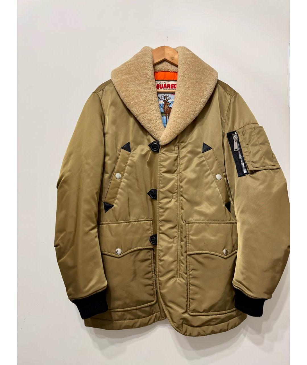 DSQUARED2 Хаки полиуретановая куртка, фото 5