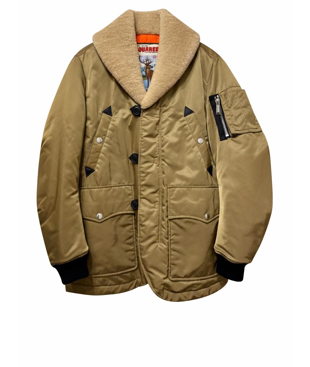 DSQUARED2 Хаки полиуретановая куртка, фото 1