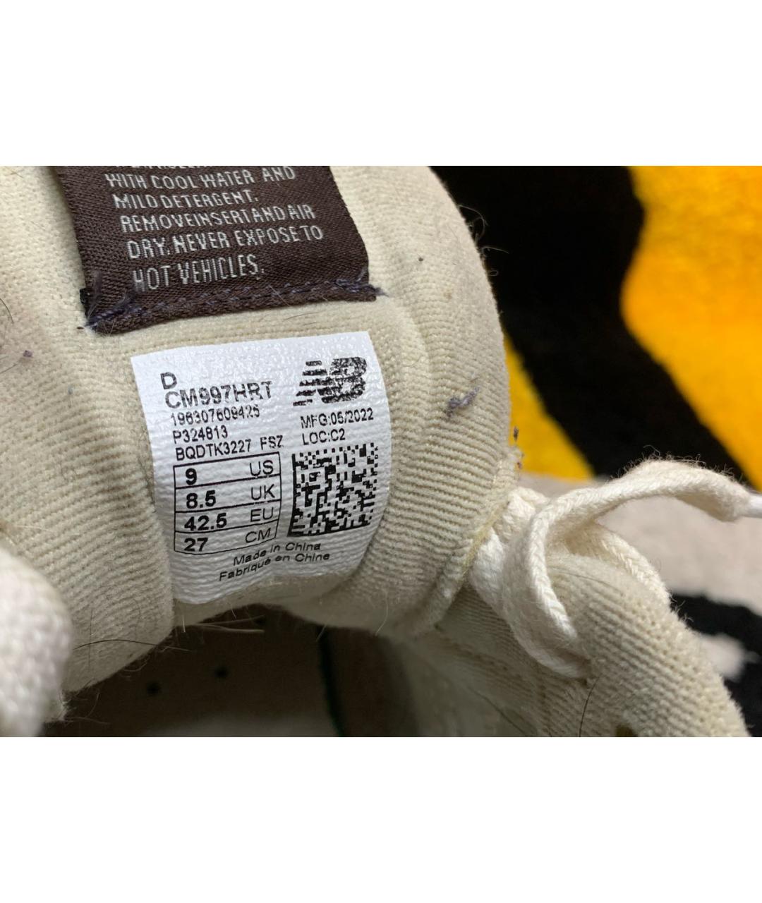 NEW BALANCE Бежевые замшевые низкие кроссовки / кеды, фото 7