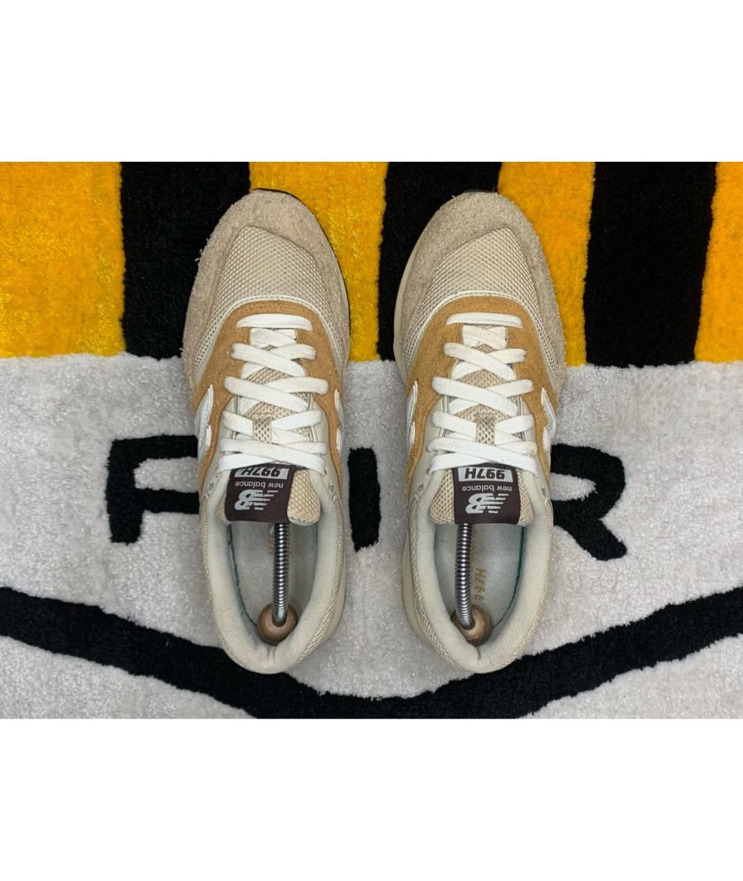 NEW BALANCE Бежевые замшевые низкие кроссовки / кеды, фото 3