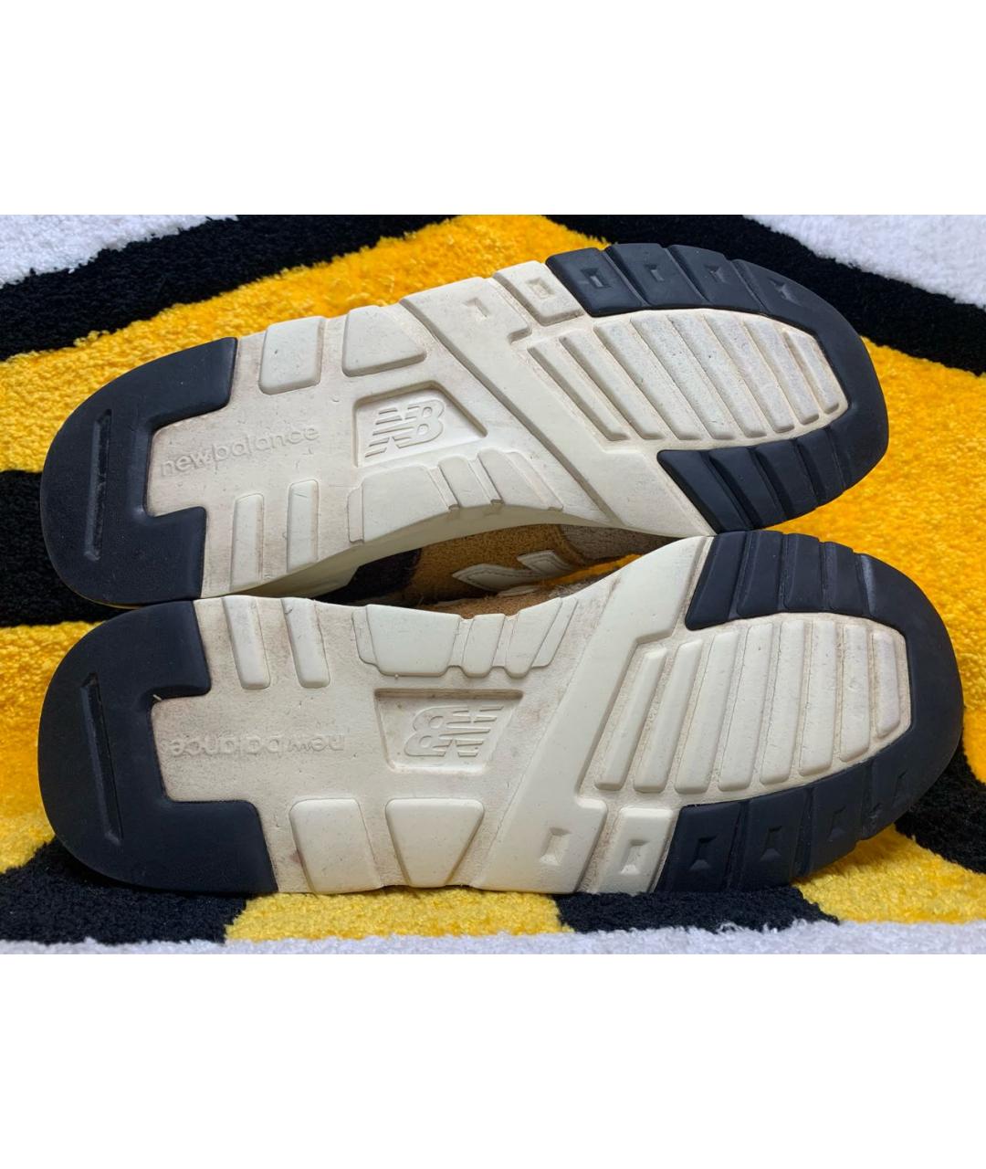 NEW BALANCE Бежевые замшевые низкие кроссовки / кеды, фото 8