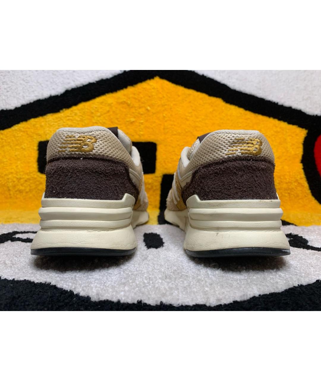 NEW BALANCE Бежевые замшевые низкие кроссовки / кеды, фото 4