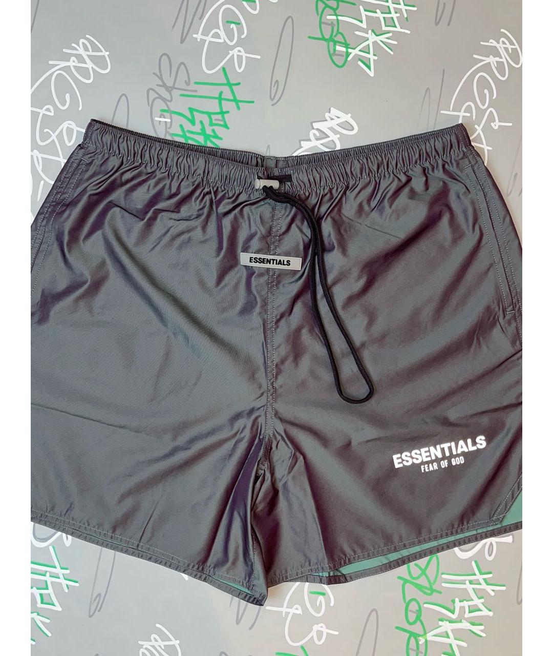 FEAR OF GOD Антрацитовые полиэстеровые шорты, фото 4