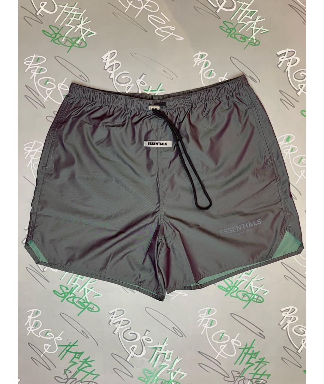 FEAR OF GOD Антрацитовые полиэстеровые шорты, фото 9