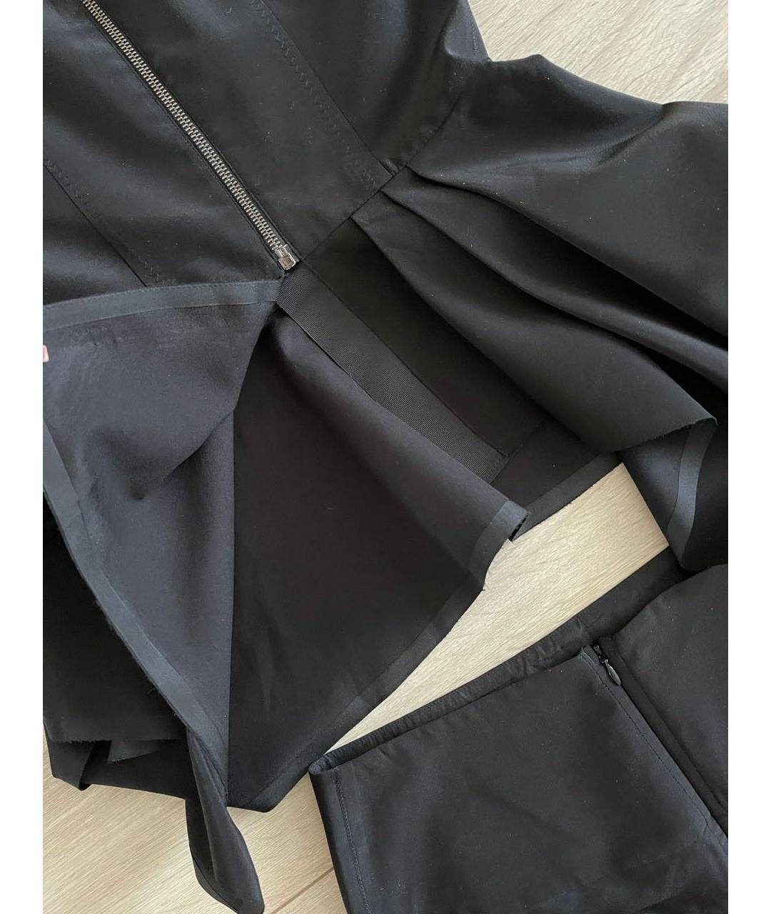 SPORTMAX Черный хлопко-эластановый костюм с юбками, фото 8