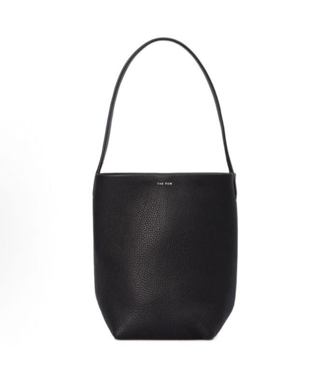 THE ROW Черная кожаная сумка с короткими ручками, фото 9