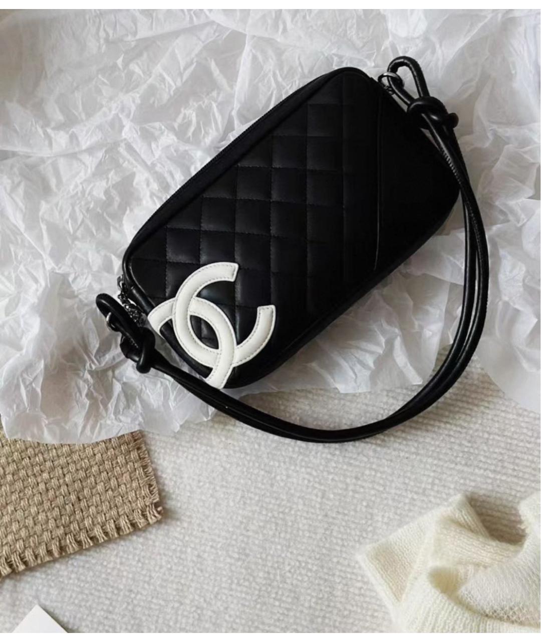 CHANEL Черная кожаная сумка через плечо, фото 3