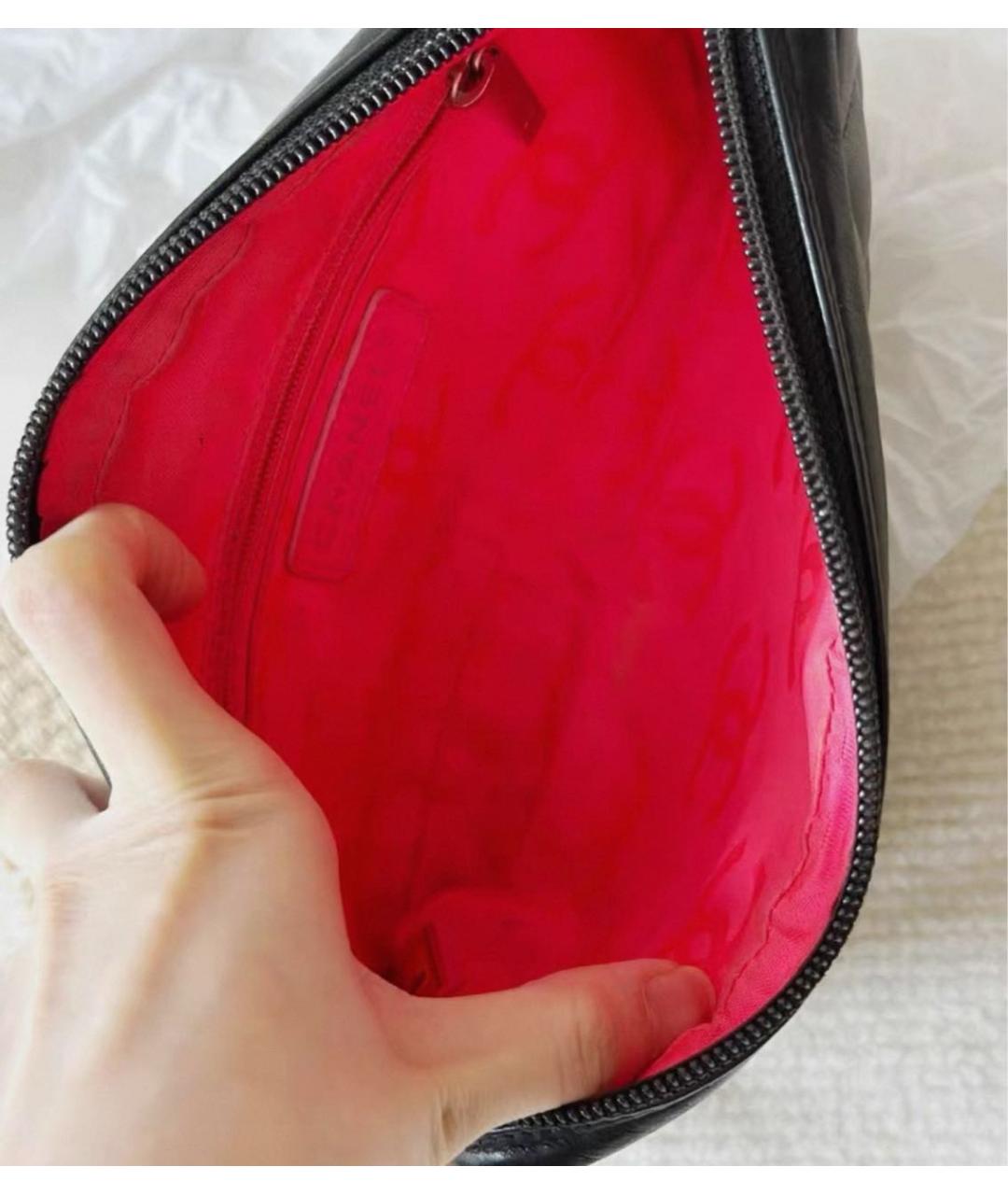 CHANEL Черная кожаная сумка через плечо, фото 5