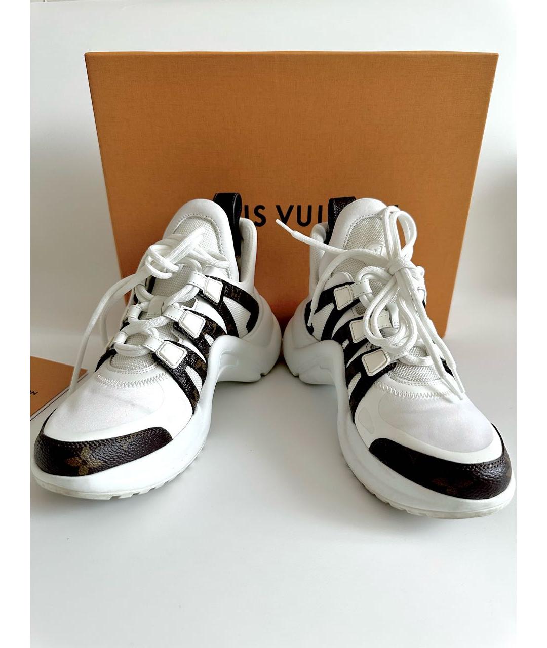 LOUIS VUITTON Белые текстильные кроссовки, фото 2
